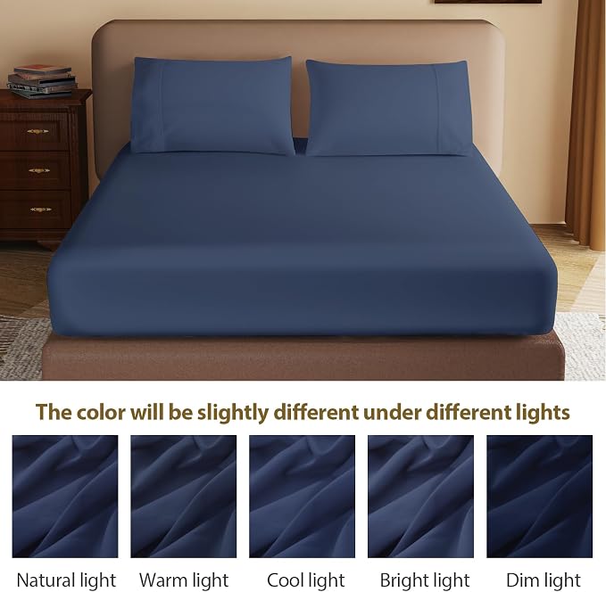 100% Egyptian Cotton Fitted Sheet CK Size, 600 Thread Count, Soft & Elastic - Image 8