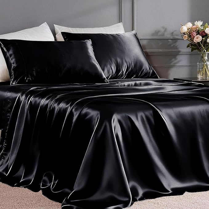 FreshCulture Satin Sheets Twin XL Bed Set by FreshCulture