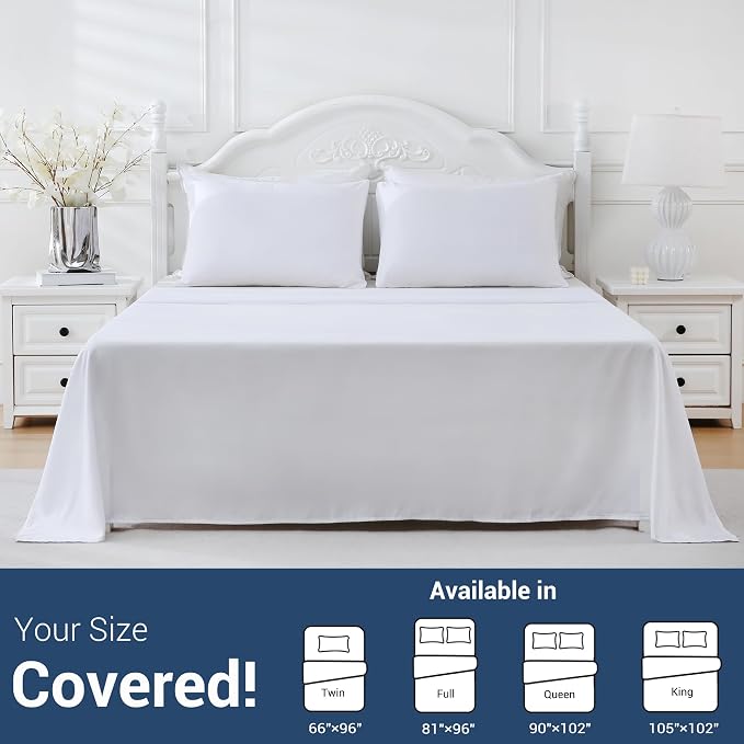 Bulk Queen Flat Sheets Only, Color-Coded Hem Threads, Wrinkle-Free Shrinkage - Image 5
