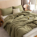 ROSGONIA Oversized King Comforter Olive Green by ROSGONIA