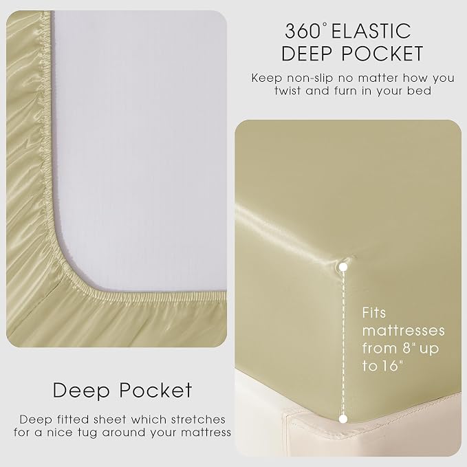 FreshCulture Satin Sheets Full Size - Image 4