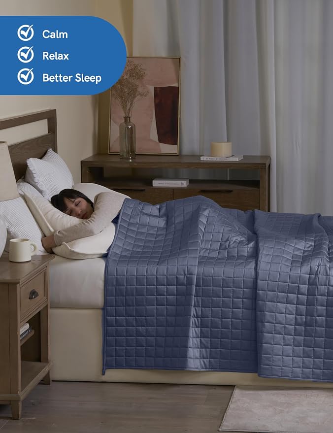 YnM Cooling Weighted Blanket for Adults, 15lbs Heavy Bed Throw for One Person - Image 3