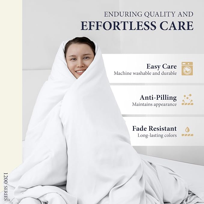100% Egyptian Cotton Pillow Cases King Size Set of 2 - Image 6