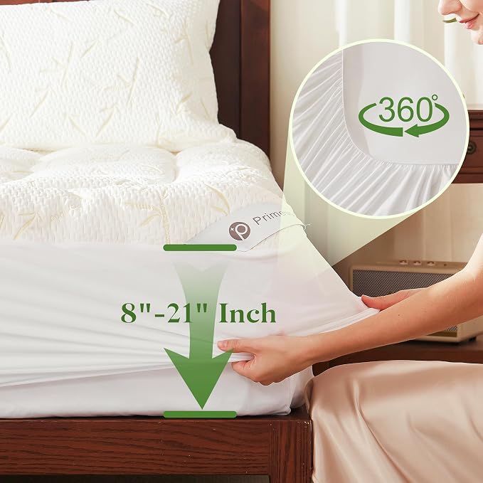 PRIMESOFT Twin Size Mattress Topper, Thick Pillow Top Mattress Pad，Up to 21 - Image 6