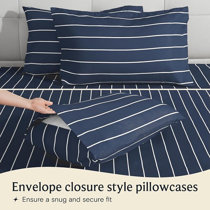 LuxClub 4 PC King Size Sheet Set, Breathable Luxury Bed Sheets, Deep Pockets - Image 4