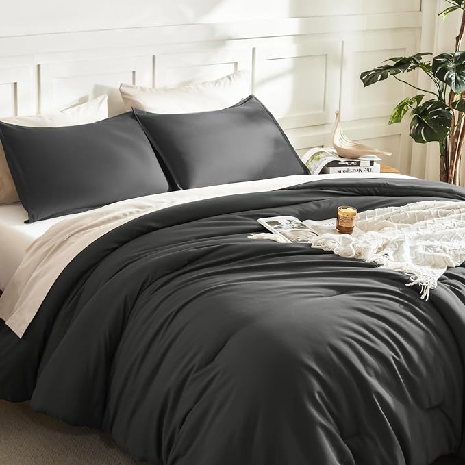 Litanika Oversized King Comforters Dark Grey Super King Size, 3 Pieces - Image 5
