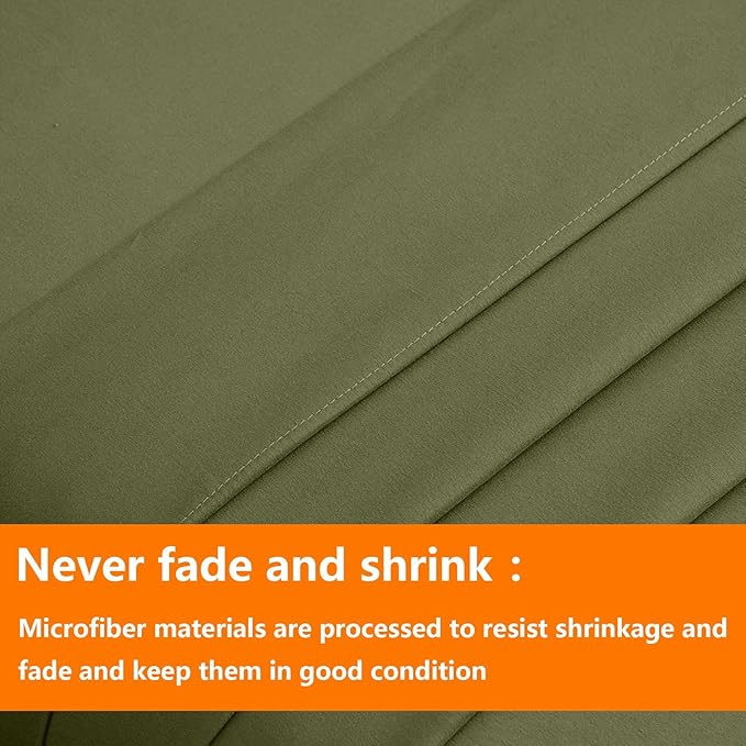 TAIMIT Olive Green King Comforter Set - Image 7