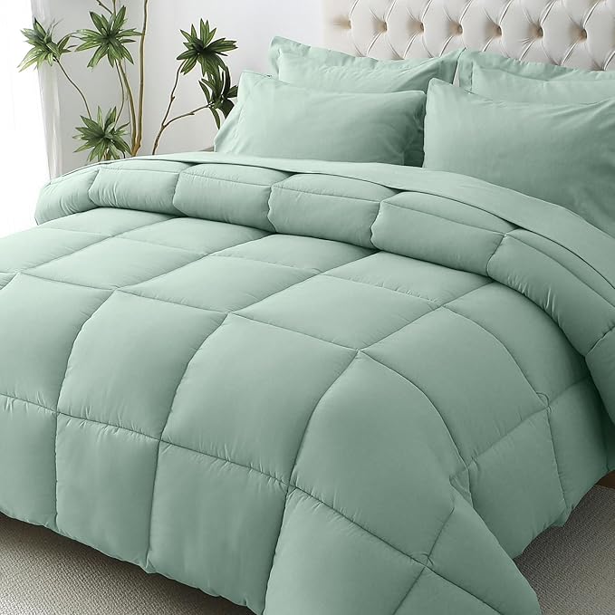 JOLLYVOGUE California King Comforter Set, Ultra-Soft Bed in a Bag Cal King Size by JOLLYVOGUE