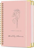 Undated Weekly Planner with Metal Corner Hardcover Notebook, A5 Size Journal by KAICNPAPER