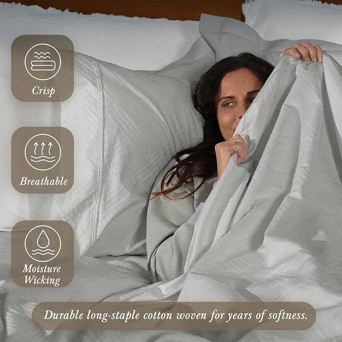 Threadmill Twin Sheets for Twin Mattress | 800 Thread Count Jacquard Celine - Image 3