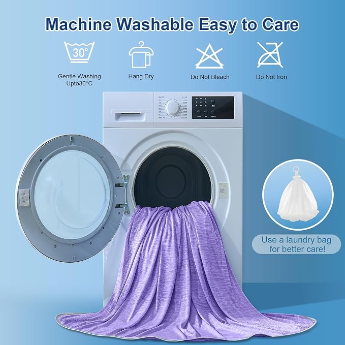KMUSET Cooling Blanket Queen Size, Double Sided Summer Cooling Blankets - Image 7