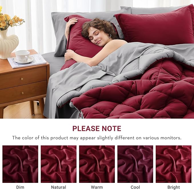 MUXHOMO 5 Pieces Twin XL Comforter Set, Reversible Bed in a Bag Twin XL Size - Image 4