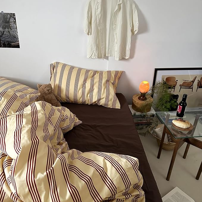 mixinni Retro Striped Duvet Cover Set - Image 6