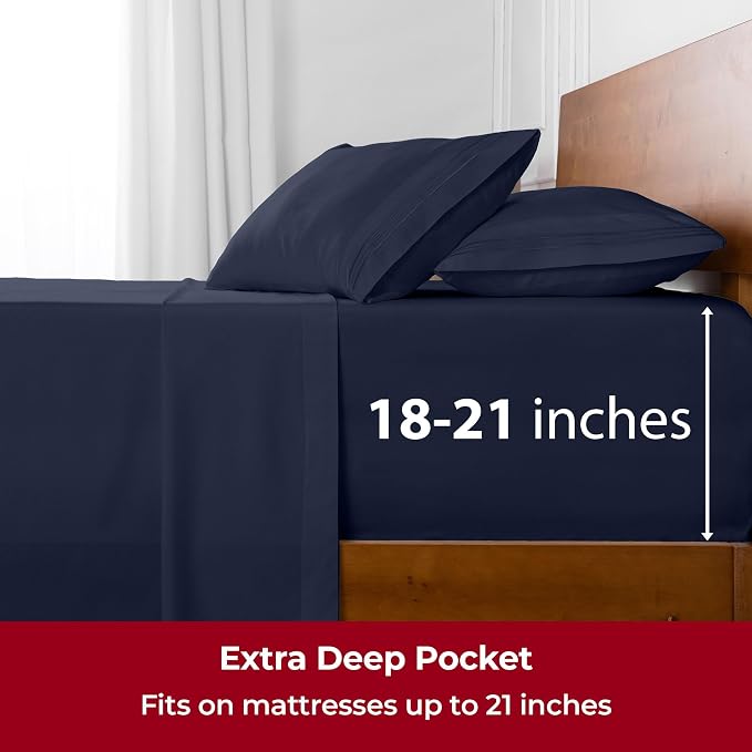 Mellanni Extra Deep California King Sheets - Image 6