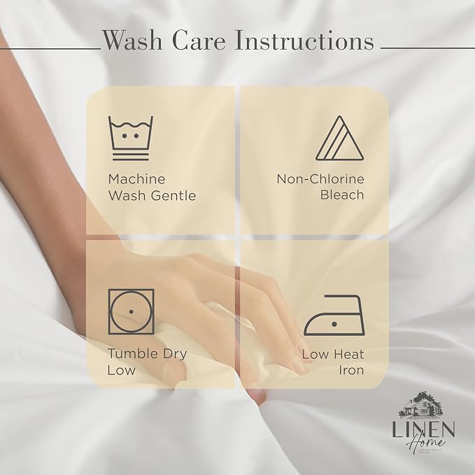 Linen Home 100% Cotton Percale Sheet Set Pack of 2, King Size, Deep Pocket - Image 5