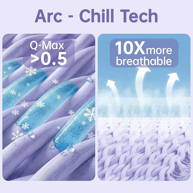 Guohaoi Cooling Blankets for Hot Sleepers, Arc-Chill Q-Max >0.5 Cool Fiber - Image 6