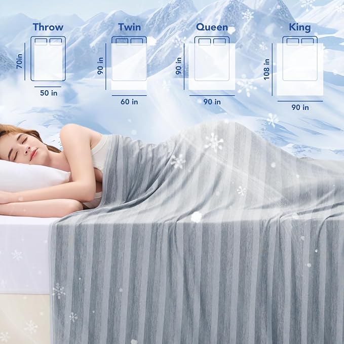 GOHERO Cooling Blanket King Size- 100"x90" Summer Cooling Throw Blanket - Image 7