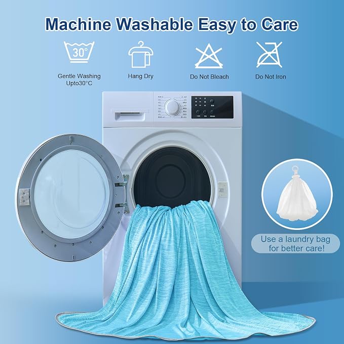 KMUSET Cooling Blanket Queen Size, Double Sided Summer Cooling Blankets - Image 7
