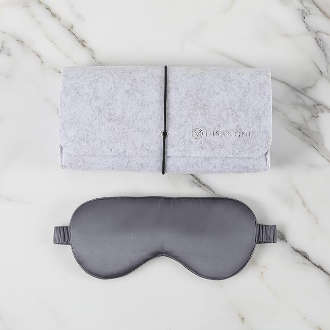 DISANGNI Silk Set: 22 Momme 100% Natural Mulberry Silk Pillow Case & Eye Mask - Image 2