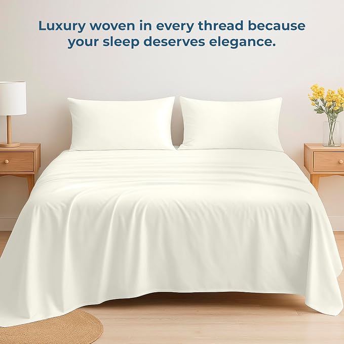 Royale Linens 100% Organic Cotton King Flat Sheet Only - Image 6