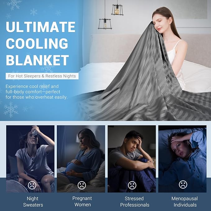 Elegear Revolutionary Cooling Throw Blanket, Absorbs Heat to Keep Body Cool - Image 6