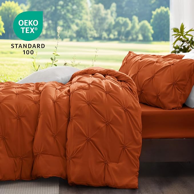 BEDELITE Burnt Orange Queen Comforter Set - Image 3
