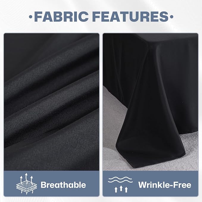 Lavisun King Flat Sheet, 6 Pack Black King Bed Sheet Only - Image 5