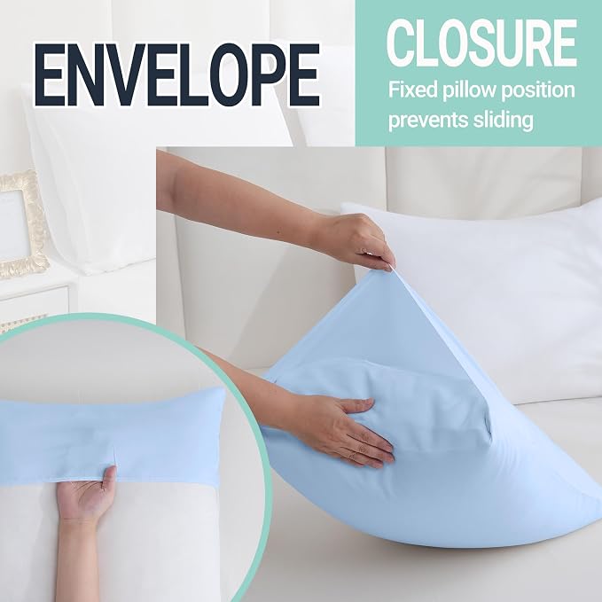 ZPECC Pillow Cases Standard Size Set of 4, 20x26 Envelope Closure Pillowcases - Image 5