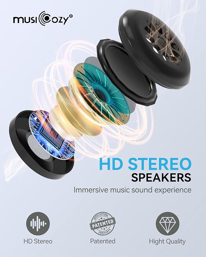 MUSICOZY Sleep Headphones Breathable Bluetooth 5.4 Headband 3D Sleeping - Image 5