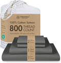 Threadmill Luxury 800 Thread Count California King 100% Cotton Sheets by ThreadmillHomeLinen