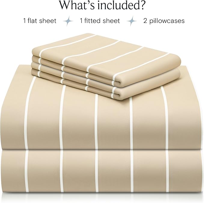 LuxClub 4 PC King Size Sheet Set, Breathable Luxury Bed Sheets, Deep Pockets - Image 2