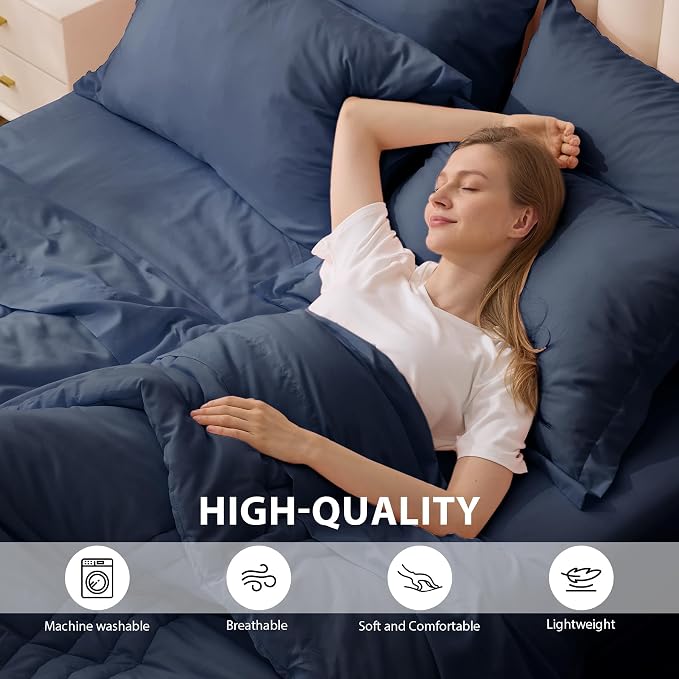 Twin XL Comforter Set Navy - Image 4