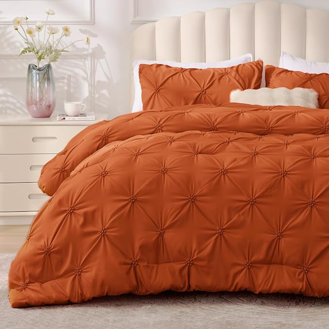 BEDELITE Burnt Orange King Size Comforter Set by BEDELITE