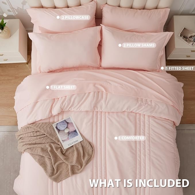 Twin XL Comforter Set Pink - Image 3