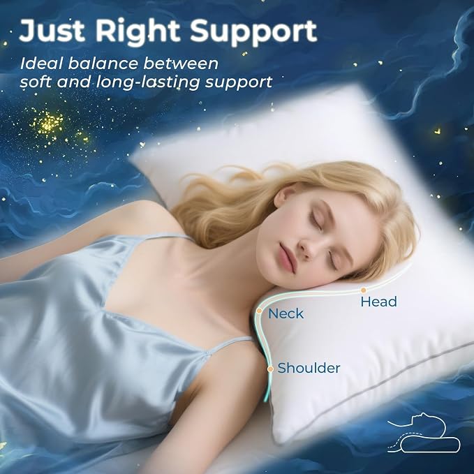 Sasttie Pillows Queen Size Set of 4, Bed Pillows - Image 4