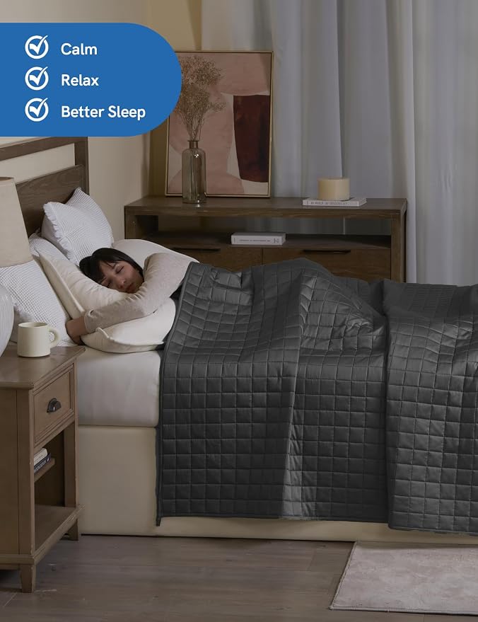 YnM Cooling Weighted Blanket for Adults, 15lbs Heavy Bed Throw for One Person - Image 6