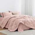 Love's cabin Twin Comforter Set Pink, 5 Pieces Twin Bed in a Bag, All Season by Lovescabin