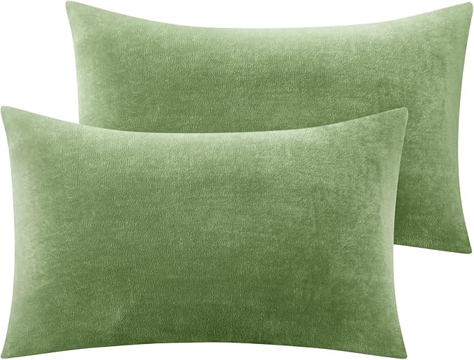 BEDELITE Flannel Pillowcases Standard Set of 2, Super Soft Fleece Pillow Case by BEDELITE