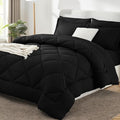 CozyLux Oversized King Comforter Set Black by CozyLux
