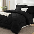 CozyLux King Size Comforter Set Black by CozyLux