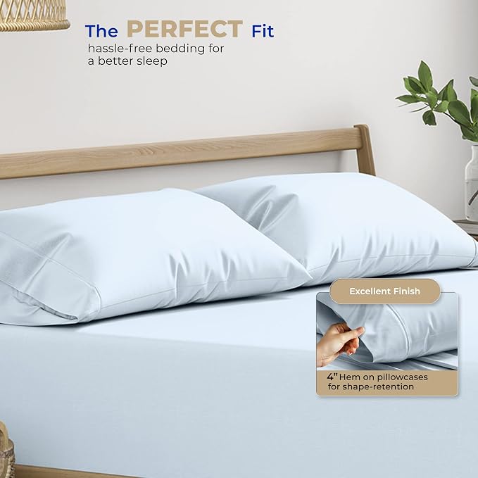 Thread Spread 100% Cotton Pillow Cases Queen Size Set of 4 - Image 4