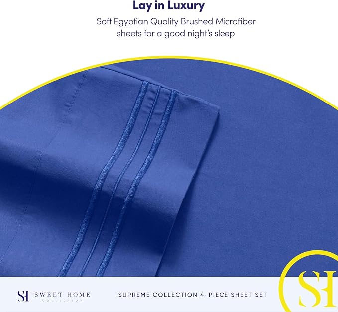Twin Sheets - Breathable Luxury Sheets - 1800 Supreme Collection Extra Soft - Image 6