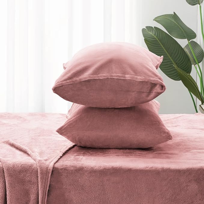 BEDELITE Flannel Sheets Full Size Dusty Pink - Image 7