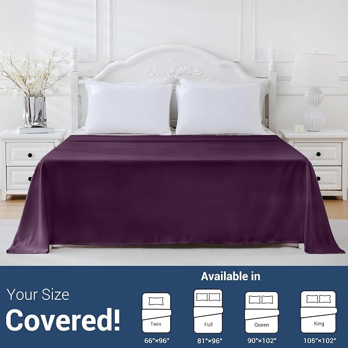 Bulk Twin Flat Sheets Only, 6 Pack Quick Sort Top Bed Sheet, Color-Coded Label - Image 5
