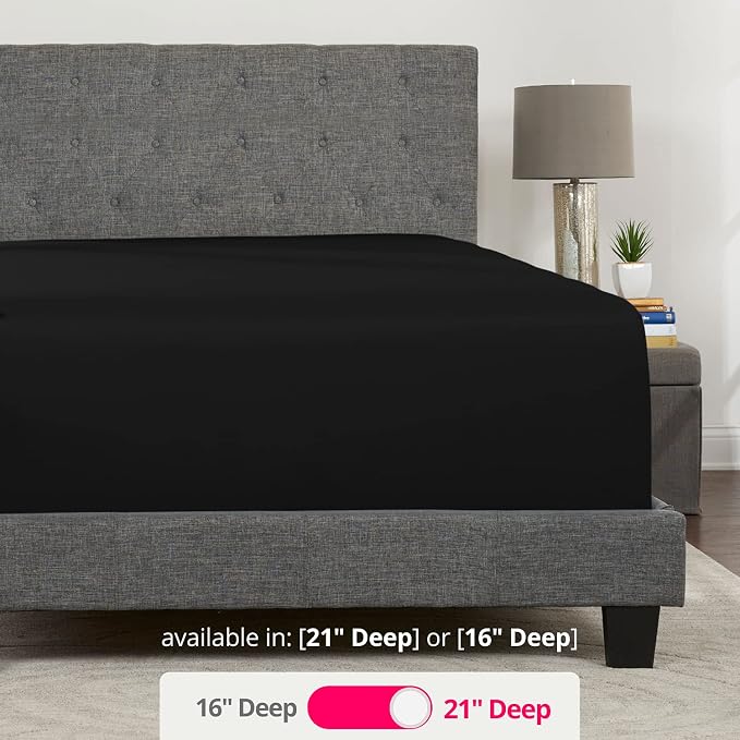 California King Fitted Sheet Deep Pocket – Cal King Fitted Sheet Only – 21” Cal - Image 3