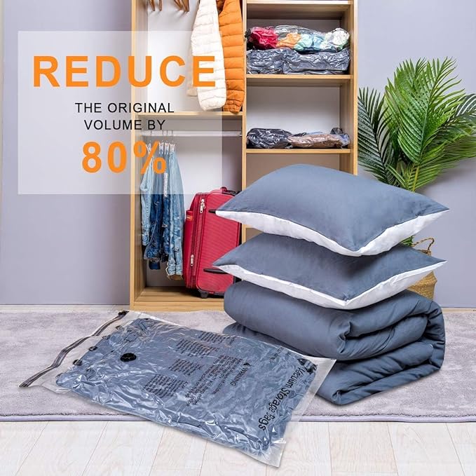 GONGSHI Vacuum Seal Bags for Clothing Travel & Home Storage, Travel Vacuum Bags - Image 6