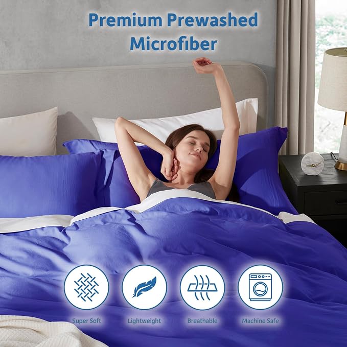Nestl Royal Blue Duvet Cover Queen Size - Image 6