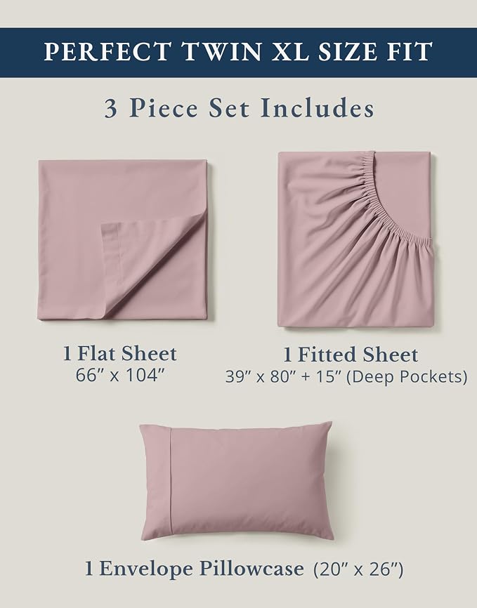 LANE LINEN 100% Organic Cotton Eco Friendly Extra Large Twin Sheets - Image 4