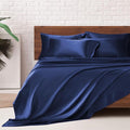 MR&HM Satin Bed Sheets, Queen Size Sheets Set by MRHM