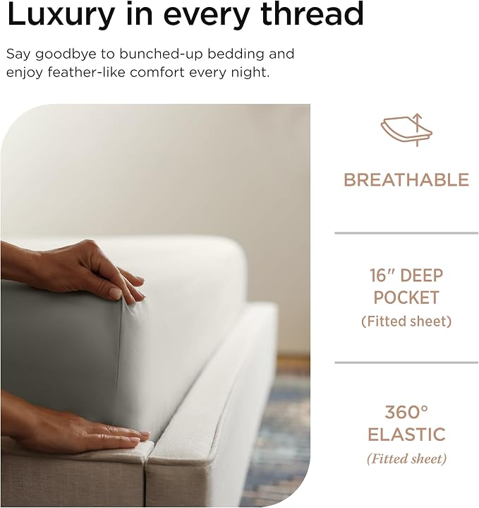 Threadmill Luxury 800 Thread Count Full Size 100% Cotton Sheets - Image 3